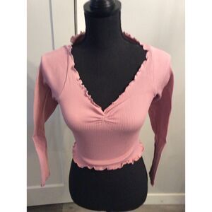 New NWT Urban Outfitters BDG lavender Crop ribbed Size Medium M Elsie